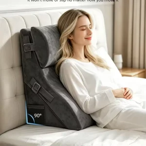 Factory High Density Foam Orthopedic Headboard Sleeping Reading Back Support Leg Pain Relief Sitting Bed Wedge Pillow