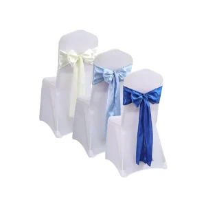 Factory High Quality Bow Style Satin Chair Sashes for Wedding Party Events