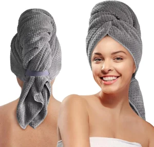 Factory High Quality Fast Drying Hair Towel 80% Polyester 20% Nylon Woven Home Hair Care Accessory