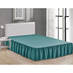 Factory Home Hotel Bedspread Luxury Solid Color Fitted Bedskirt Polyester Bed Sheet Skirt