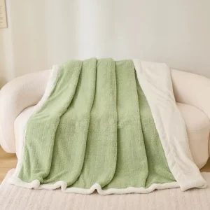 Factory Home Textiles Sherpa Fleece Blanket Bed Throws Winter Blankets