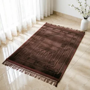 Factory Hot Selling Prayer Mat Padded Thick Polyester Nice Touching Muslim Prayer Rug Anti Slip Washable Camping Home Travel