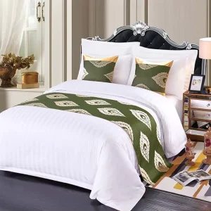 Factory Hotel Linen Bedding Stripe White 100% Cotton Duvet Cover With Pillow case for 5 Star Hotel