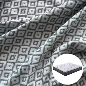 Factory Jacquard Waterproof Flame Retardant Breathable Sweat Wicking Medium Weight High Density Yarn Dyed Mattress Pillow Fabric