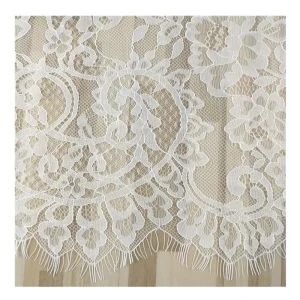 Factory Lace Supplier High Quality Nylon Eyelash Lace Design Cord Mesh French Lace for Fashion Dress