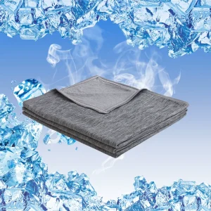Factory Lightweight Breathable Thin 100% Cotton Throw Blanket Summer Ice Cooling Blankets for Hot Sleepers