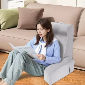 Factory Lightweight Foam Bed Rest Back Support Reading Pillow with Removable Washable Velvet Cover Soft Bedroom Furniture