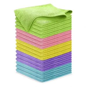 Factory Lint Free Warp Knitted Cleaning Cloth All Purpose Towels Microfiber 300GSM Dish Kitchen Rags