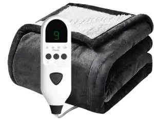 Factory Luxury Electric Heated Flannel Blanket Double Layer Washable Knitted Skin Friendly Blankets