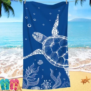 Factory Luxury Light Weight Hawaiian Fast Drying Microfiber Terry Printed OEM Custom Beach Towel
