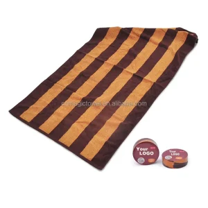 Factory Magic Towel Trip Round Shape Cotton Compress Towel Customized Printing Compressed Towel