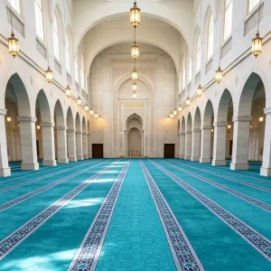Factory Manufactured Mosque Church Carpet Machine Custom Pattern Print Anti slip Oversize Worship Floor Carpet
