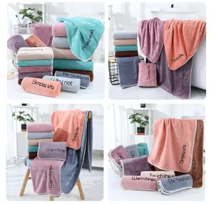 Factory Microfiber Bath Towel Set Quick Absorbent Large Bath Towel Embroidered logo Bathroom Travel Special