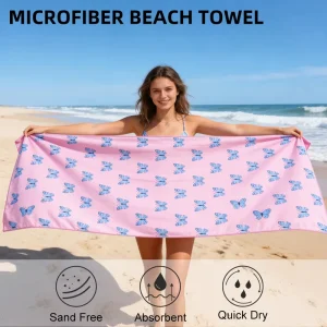 Factory Microfiber Beach Towel Sand Free Quick Dry Custom Print Towel for Outdoor Seaside Activities