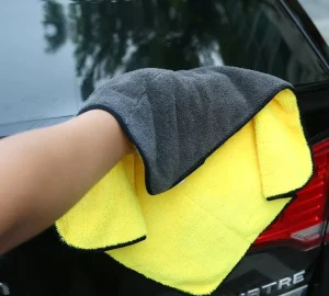 Factory Microfiber Car Wash Towels 30*30cm 30*40cm Rectangle Solid Color Towels Cleaning Cloth