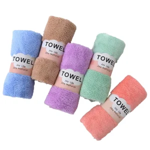 Factory Microfiber Coral Fleece Ultra Absorbent Hand Bath Towel Set for Bathroom
