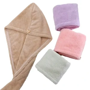 Factory Microfiber Polyester Hair Drying Cap Super Absorbent Quick-Dry for Salon Home Use Custom Logo Customized Size