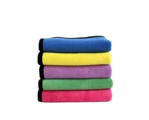 Factory Microfiber Soft Double side Lint free Auto Care Coral Fleece Custom logo Super Water Absorbent Towel for Car