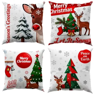 Factory Modern Design Custom Luxury Christmas Square Throw Pillow Covers 100% Cotton Filling Eco-Friendly 600TC