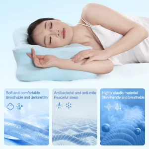 Factory Modern Luxury Custom Made Ergonomic Memory Foam Neck Comfort Pillows for Bed