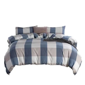 Factory Modern Style Cotton Bedding Set Printed Geometric Yarn Dyed Eco Friendly All Season Duvet Cover Pillowcase