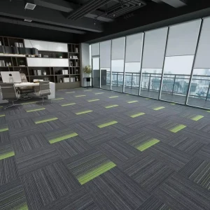 Factory Modular Striped Carpet Tiles Vertical Line Grey Beige Colorful Anti wear Hotel Office Square Floor Mat