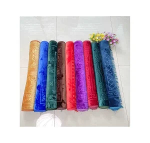 Factory Muslim Thick Comfortable Embossed New Design Luxury Prayer Mat Fabric