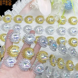 Factory New 2.7cm Acrylic Plastic Trimming Pearl Lace Sew-on Crafts Clothing Curtains Accessories DIY Decoration in Stock