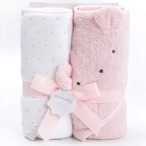 Factory New Design Baby Square 76*76cm Eco-friendly Soft Absorbent Comfortable Hooded Solid Color Cotton Bath Towel