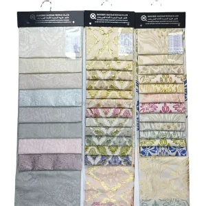 Factory New Luxury 100% Polyester Jacquard Curtain Fabric Woven Metallic Yarn Dyed for Home Textile Bedding Outdoor Garments