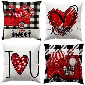 Factory New Professional Low MOQ Linen Plush Throw Pillow 45x45cm Digital Printing Eco Friendly Removable Washable Valentine’s
