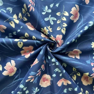 Factory OEKO TEX Certified 100% Polyester Woven Twill Mattress & Bedsheet Fabric Flower Printed