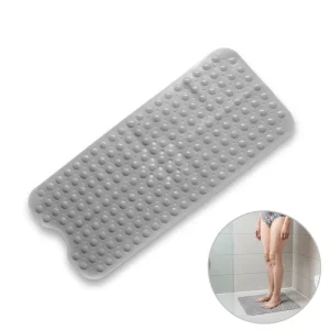 Factory OEM Bath Tub Shower Mats Machine Washable Bathmat with Drain Holes Suction Cups for Bathroom Floor for Senior Elderly