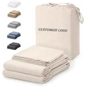 Factory OEM ODM Bamboo Bed Sheets Sets 4 Pieces Bamboo Bedding Set Organic Bamboo Fitted Bed Sheet Set for Summer