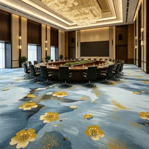 Factory OEM ODM Custom Pattern Printed Nylon Tufted Wall Carpet Commercial Design Stain Resistant Easy Clean 9mm Pile Height
