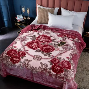 Factory Outlet Korean Blanket Soft Warm 2ply Raschel Blanket for Bedding and Sofa Use
