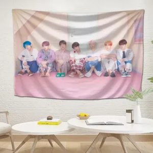 Factory Personalized Printing Aubusson Tapestries Banner Custom Pattern Polyester Fabric Wall Hanging Home Decor