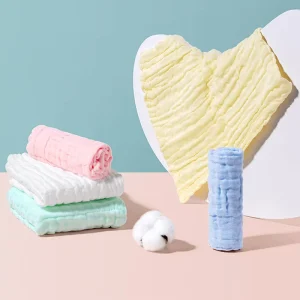 Factory Price 100% Gauze Cotton Baby Washcloth Organic Cotton Bath Face Towels Muslin Baby Towel