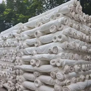 Factory Price 100% Polyester Woven PFP Fabric Greige Fabric White Fabric