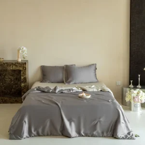 Factory Price Breathable Eco Friendly High end All Season Fitted Sheet Set Lyocell Fiber Summer Quilt Four piece Set