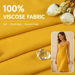 Factory Price Breathable Rayon Dyed Plain Colorfast 100% Viscose Woven Fabric For Apparel Clothing Manufacturers