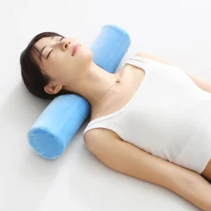 Factory Price Customized Color Modern Style Skin Friendly Memory Foam Yoga Bolster Cylinder Neck Pillow Lightweight