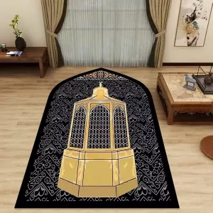 Factory Price Gold Diamond Velvet Soft Custom Gift High Quality Prayer Mat for Prayer