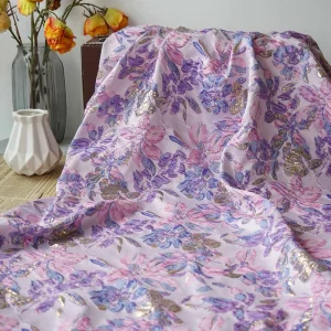 Factory Price Green Brocade Jacquard Fabric Yarn Dye Special Luxury Jacquard Fabric for Dress