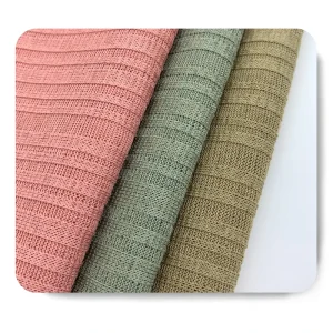 Factory Price High Quality 95% Polyester 5% Spandex Doris 220gsm Polyester Knit Rib Fabric for Sweater