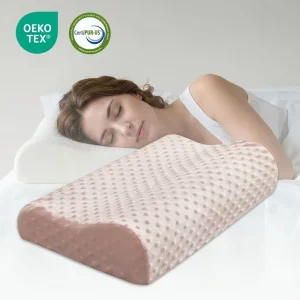 Factory Price Low MOQ Memory Foam Pillow Cervical Pillow B Shape for All Sleeping Positions Bed Pillows for Home Hotel Hospital