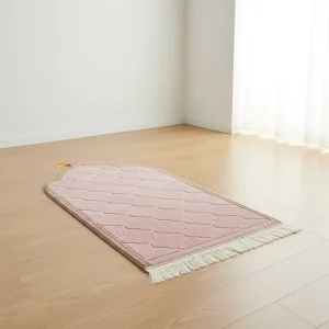 Factory Price Muslim Washable Prayer Mat Foam Sponge Plain Embossed Pattern Different Colors Rashel Velvet for Car Travel Use