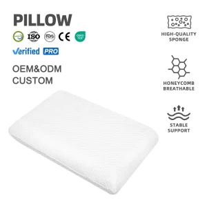 Factory Price Neck Support Orthopedic Memory Foam Bed Pillows Anti Sweating Cooling Features Zipped Removable Pillow Cover