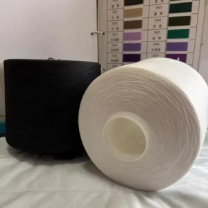 Factory Price Polyester Spun Yarn Short Fiber Ring Spun 30s 1 32s 1 Raw and Colored Sock Yarn