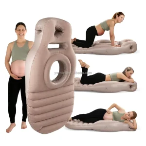 Factory Price Pregnant Woman Inflatable Pillow Air Mattress with Hole Soft Surface Maternity Eco Friendly Pillow for Yoga